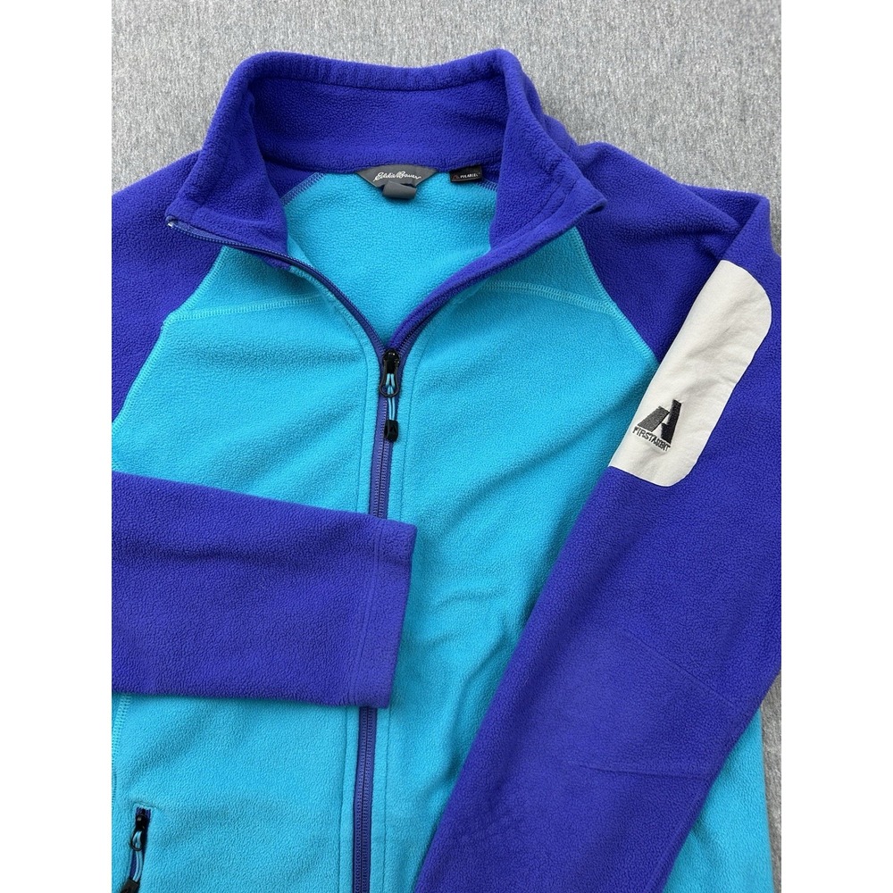 Eddie Bauer First Ascent Polartec Fleece Jacket Women Large Full Zip Blue Purple